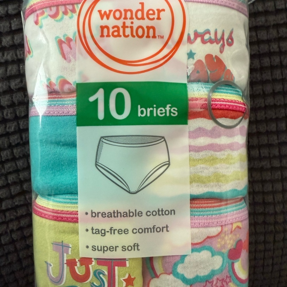Wonder Nation Girls Underwear 10-Pack - Picture 5 of 8